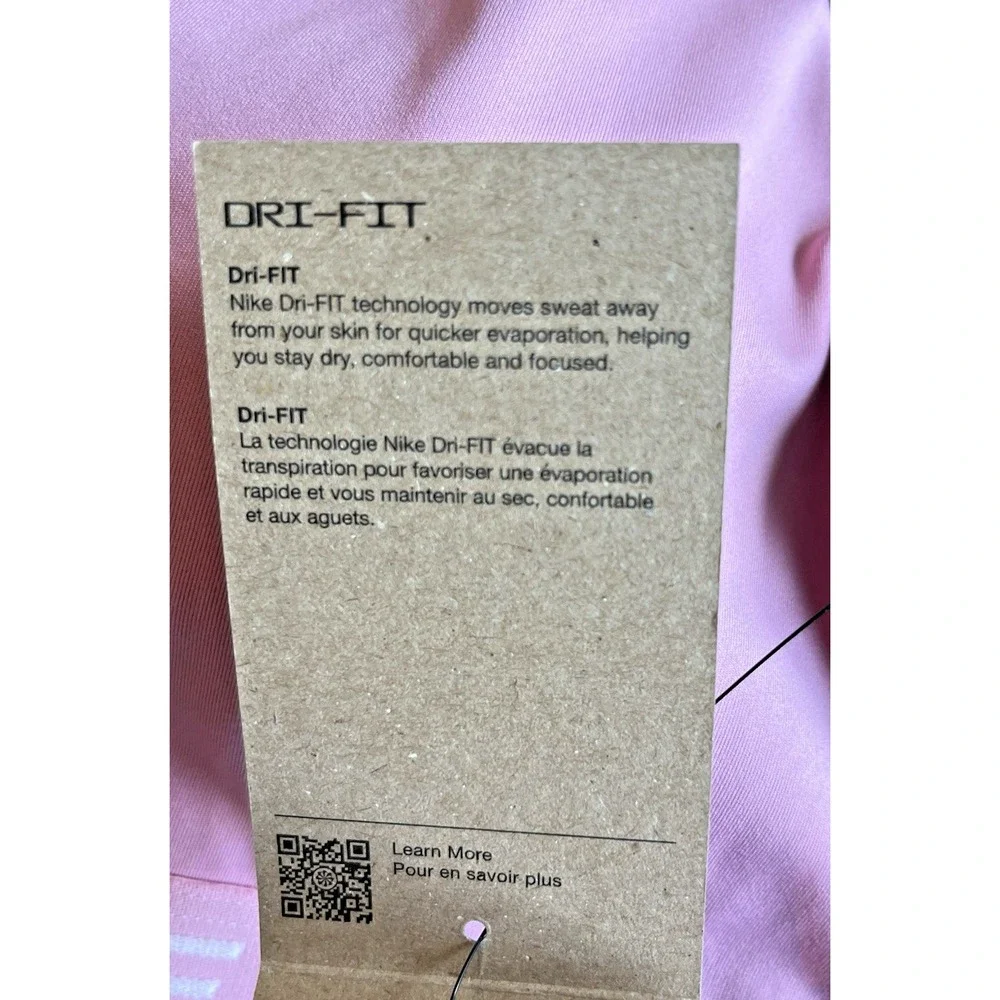 NIKE Indy Light-Support Padded Adjustable Pink Sports Bra Size XL FD1062-699